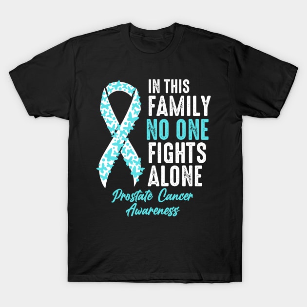 No One Fights Alone Prostate Cancer T-Shirt by JB.Collection